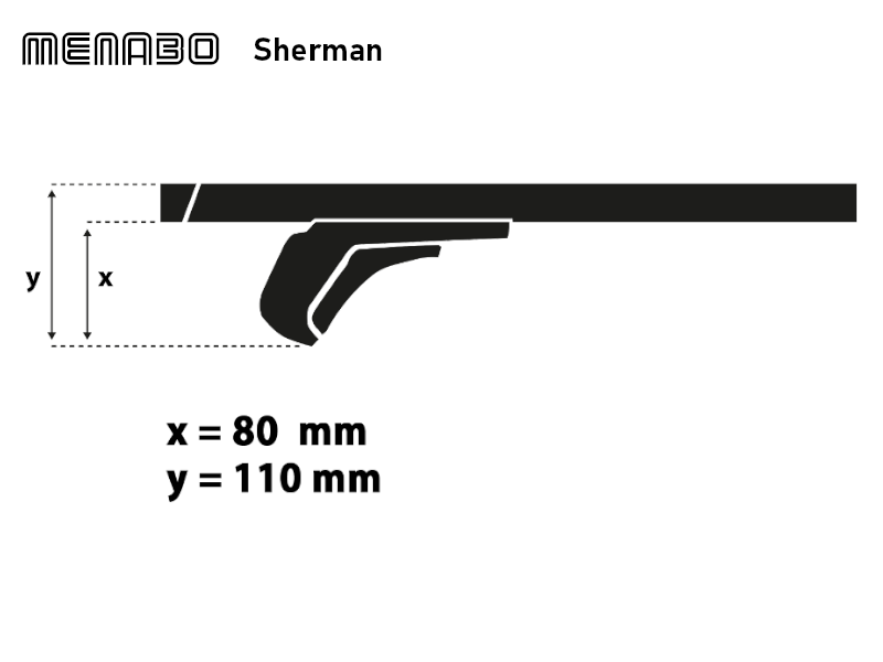 Tetőcsomagtartó Mercedes M-Klasse 02/05-12/11 SUV, Typ W164, Menabo Sherman