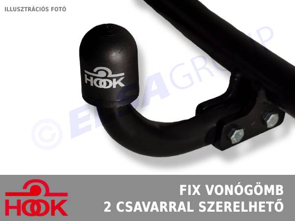 Vonóhorog Ford Focus HB 3/5 dv. 2004-2008, 2 csavarral rögzítve, HOOK