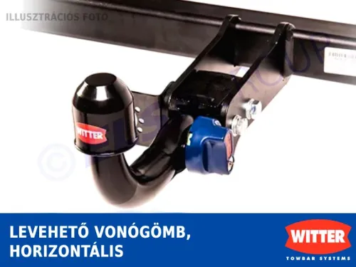 Vonóhorog Volkswagen Caddy 04-10, horizontal, WITTER
