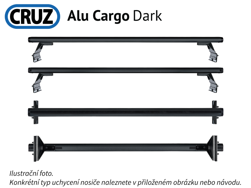 Tetőcsomagtartó Mitsubishi L-200 double cab 06-15, CRUZ ALU Cargo Dark