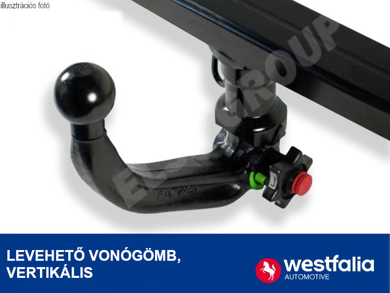 Vonóhorog Mitsubishi ASX 2024/07- , függőleges, Westfalia (W316487.Mi3)