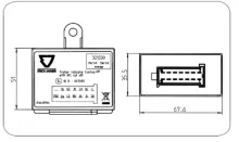 ND Erich Jaeger pótkocsi vezérlő modul 12V LED-del