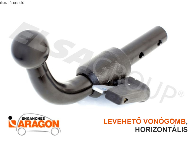 Vonóhorog Jeep Avenger 2023- , levehető bajonett, Aragon