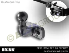 Vonóhorog Renault Master skříň 2010-, Karimísgömb 2 csavar, BRINK Vonóhorog Renault Master skříň 2010-, Karimísgömb 2 csavar, BRINK