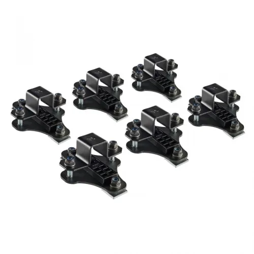 6 darabos rögzítő adapterkészlet moduláris kosarakhoz Evo Rack / Safari - ALU rudakhoz , Cruz