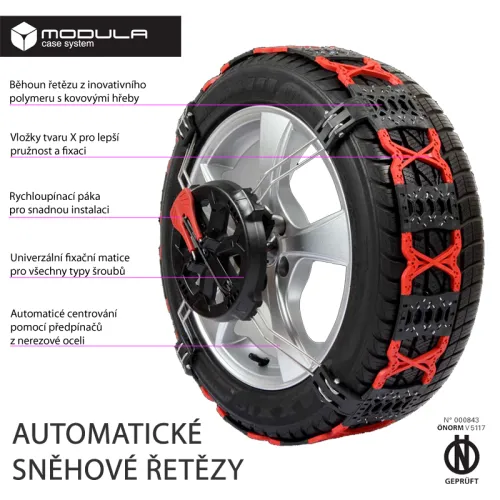 Automatikus hóláncok, műanyag, méret50, Modula