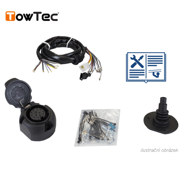Elektromos bekötőszett Fiat Ducato van 1994-2002, 13pin, TowTec