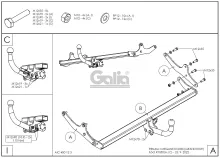 Vonóhorog Renault Megane kombi 2020- (IV), 2 csavarral rögzítve, Galia