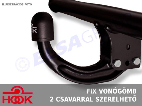 Vonóhorog Seat Alhambra 2013- , 2 csavarral rögzítve, HOOK