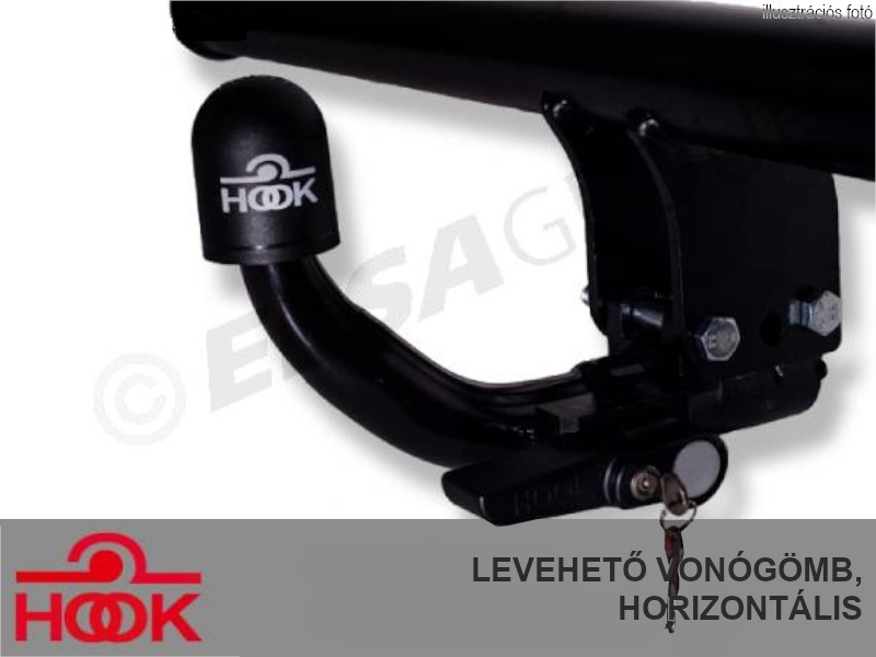 Vonóhorog BMW X3 2014/03-2017/10 (F25) , levehető bajonett, HOOK