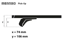 Tetőcsomagtartó Audi Q7 03/06-08/15 SUV, Typ 4LB, Menabo Pick-Up (4)
