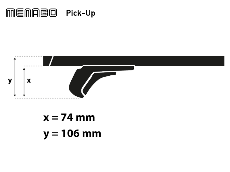 Tetőcsomagtartó BMW X3 09/10-08/17 SUV, Typ F25, Menabo Pick-Up