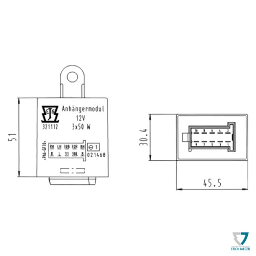 ND modul Erich Jaeger 12V-os modul Check Control rendszerrel rendelkező járművekhez