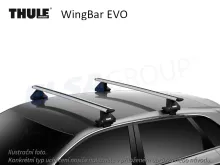 Tetőcsomagtartó Seat Mii 11- WingBar EVO, Thule