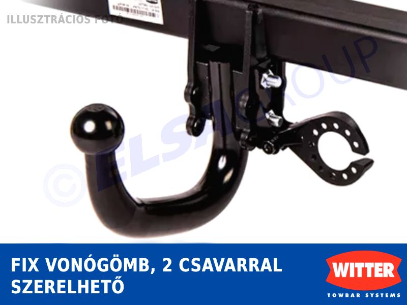 Vonóhorog BMW 3-serie sedan 2014/03-2019/02 (F30), 2 csavarral rögzítve, Witter